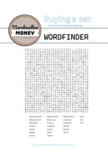 Buying a car WORDFINDER