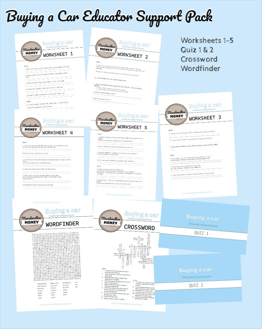 Buying a Car Educator Support Pack