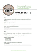Worksheet from Marshmallow Money Australia on financial literacy with a logo at the top.
