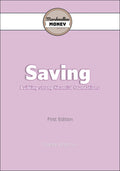 Book cover of 'Saving: Building strong financial foundations' by Tracey West on a light purple background.