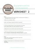 Superannuation worksheet from Marshmallow Money on a white background