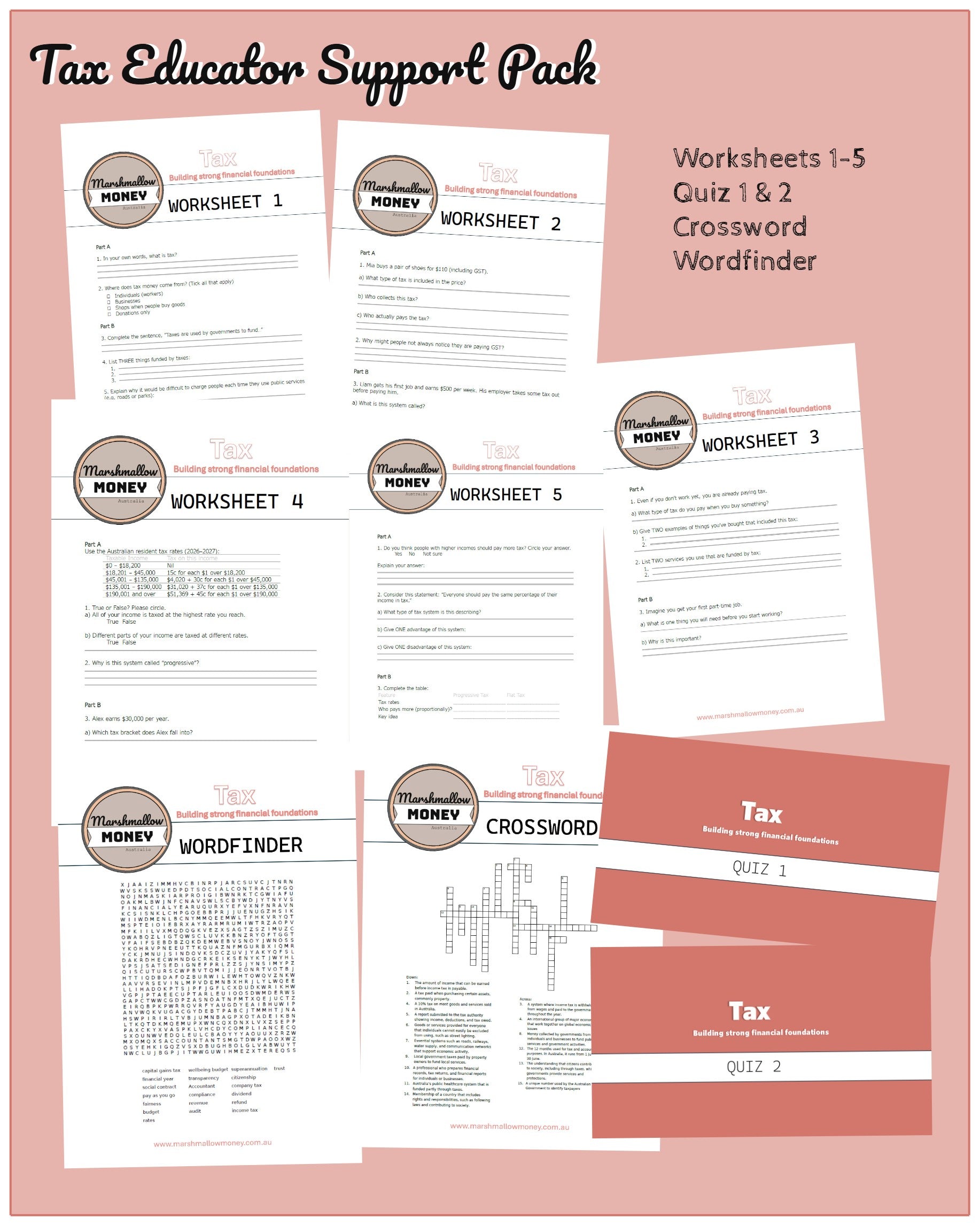 Tax Educator Support Pack